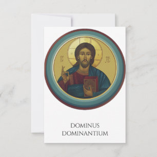 Agradecimento Ícone de Jesus Pantocrator em Cartão Sagrado   Pat