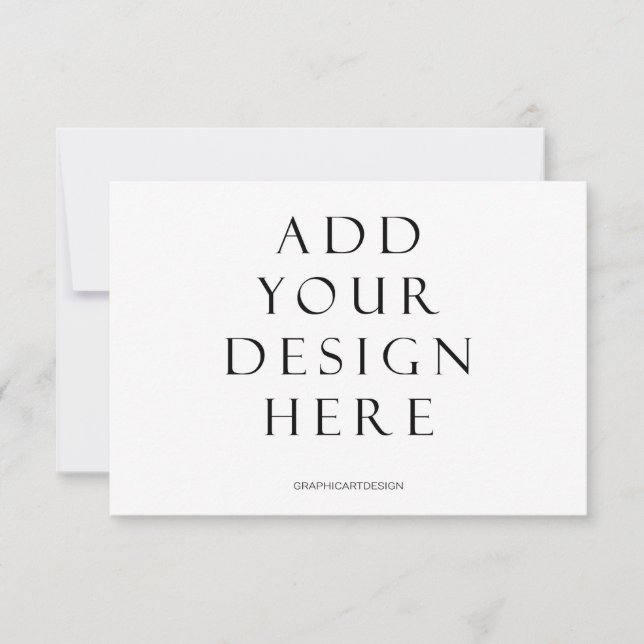 Agradecimento Impressão de Cartão Horizontal 3,5x5" Envie Seu De (Frente)