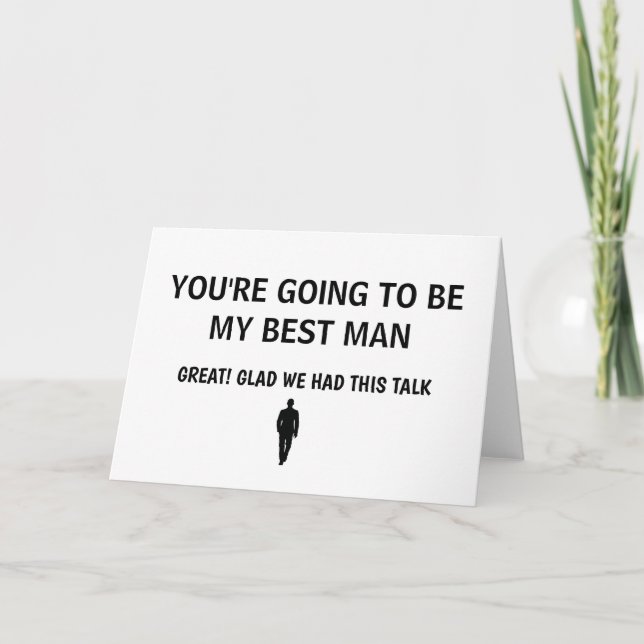 Agradecimento Incrível Cartão de Casamento do Melhor Homem (Frente)