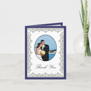 Agradecimento Intrincada Borda de Tiara Real Foto Cartão de Agra