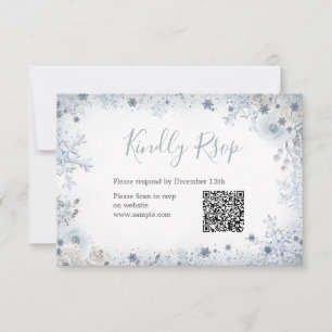 Agradecimento Inverno Neve no Amor Floco de Neve Bridal Cartão Q