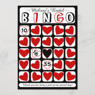 Agradecimento Jogo de bingo de casamento personalizável cartão v