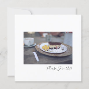 Agradecimento Junte-Se A Um Cartão Flat De Cheesecake De Café