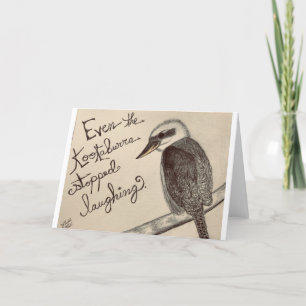 Agradecimento Kookaburra Parou De Rir Para Ficar Bem Cartão de c