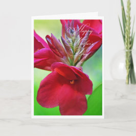 Agradecimento Linda flor de Lírio Cana cartão do Dia das Mães