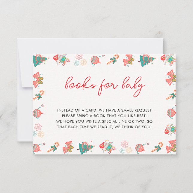 Agradecimento Livros de Natal para Cartão de Bebê (Frente)