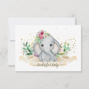 Agradecimento Livros Para Cartão Elefante De Bebê Cute