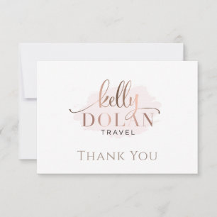 Agradecimento Logotipo de negócios elegante Obrigado Cartão post