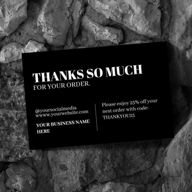 Agradecimento Logotipo Moderno Flat Obrigado Cartão de visita (Criador carregado)