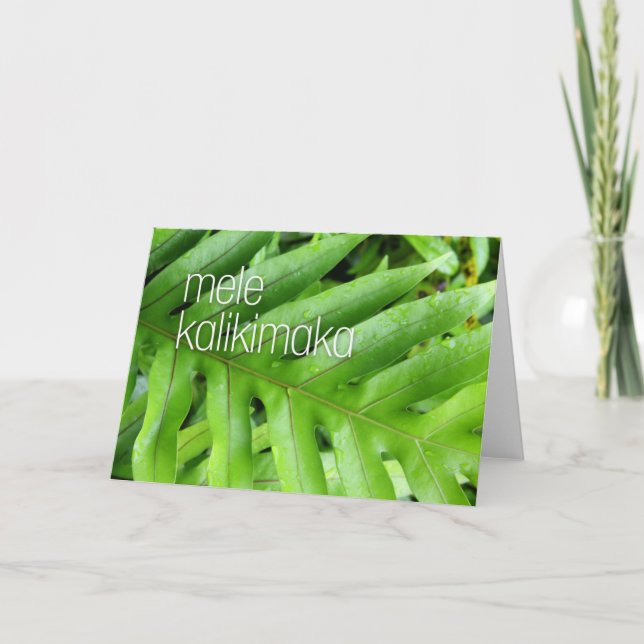 Agradecimento Mele Kalikimaka Cartão de Férias de Natal Feliz (Frente)