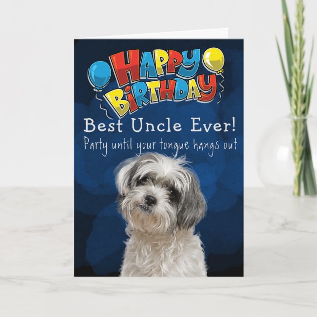 Agradecimento Melhor Tio de Cartão de Aniversário Personalizado  (Frente)