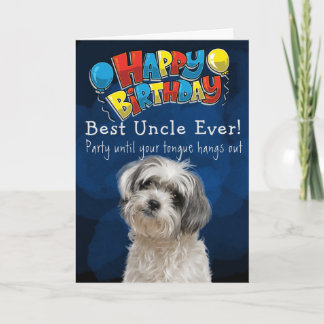 Agradecimento Melhor Tio de Cartão de Aniversário Personalizado 