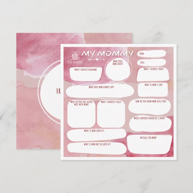 Agradecimento Meu cartão de saudação personalizado da mamãe (Frente/Verso)