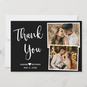 Agradecimento Modern Wedding Obrigado A Roteiro Cartão De Colage