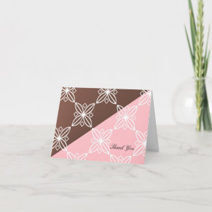 Agradecimento Moderno Rosa e Chocolate