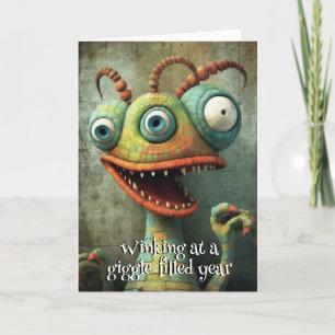 Agradecimento Monstro Mayhem... Chuckle Cyclops cartão de aniver