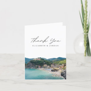 Agradecimento Monterosso Itália Cinque Terre Cartão de Agradecim