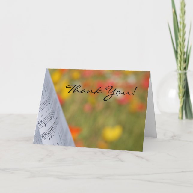 Agradecimento Muito Obrigado Cartão de Música (Frente)
