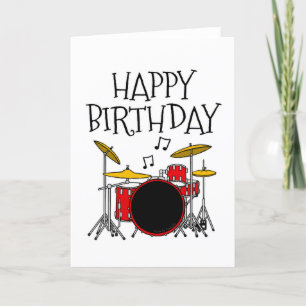 Agradecimento Musical do kit de tambor de cartão de aniversário 