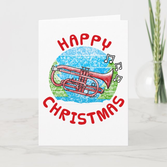 Agradecimento Musico do Cornet com Cartão de Natal Cornetista Br (Frente)
