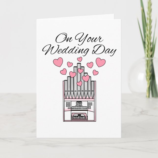 Agradecimento Músico Organizador de Cartão de Casamento Orgânico (Frente)