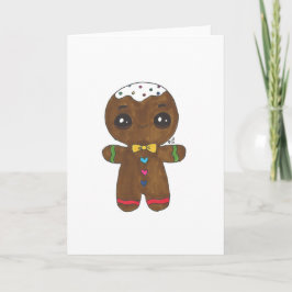 Agradecimento Natal 2 Pão de Gengibre Cartão de Natal