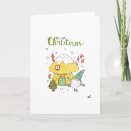 Agradecimento Natal 8 Casa do Elfo de Natal Cartão de Férias