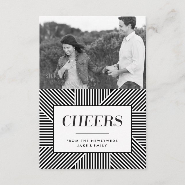 Agradecimento Noivado de Feriados Negros, Cartão Recém-casado (Frente)