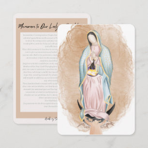 Agradecimento Nossa Senhora de Guadalupe - Cartão de Oração