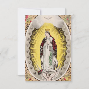 Agradecimento Nossa Senhora de Guadalupe - Cartão Sagrado Clássi