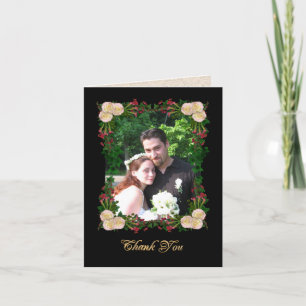 Agradecimento Nota Cartão para quadro floral de imagem