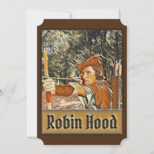 Agradecimento Novo Cartão de Saudação 5X7 Robin Hood Sherwood Fo