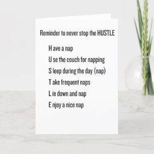 Agradecimento Nunca Pare o Cartão de Saudações Hustle