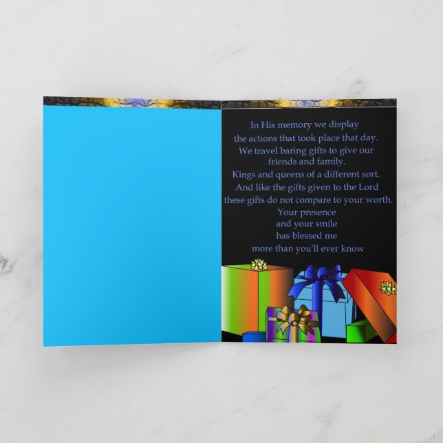 Agradecimento O Cartão de Natal dos Três Sábios (Interior)