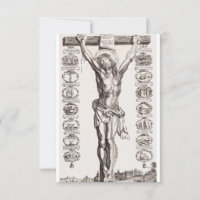 O Crucifixo de Jesus Cristo Cartão Santo