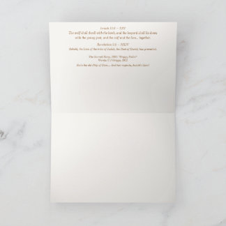 Agradecimento "O leão bebê em uma manga" Cartão de Natal