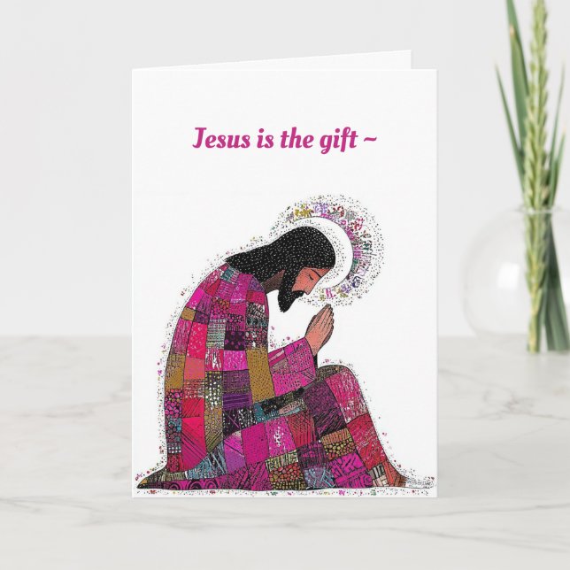 AGRADECIMENTO O PRESENTE DO CARTÃO DE NATAL JESUS PARA QUALQUER  (Frente)