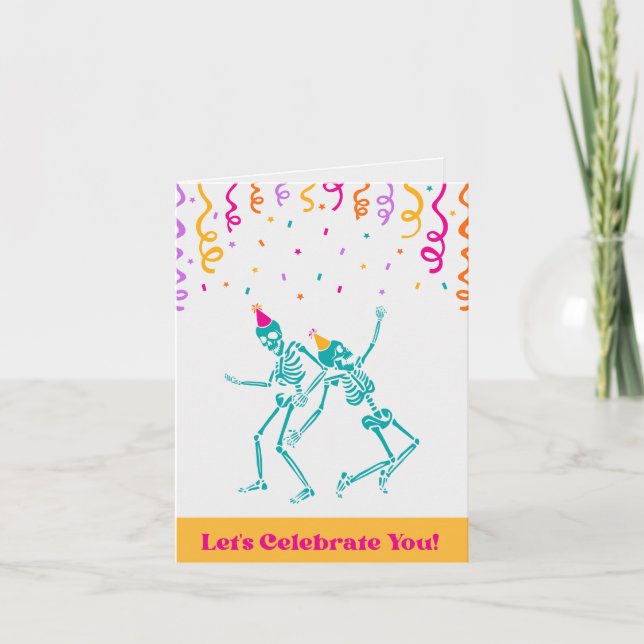 Agradecimento O vamos Celebra-Te! Cartão de Aniversário Quiroprá (Frente)