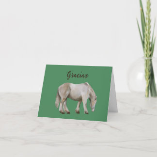 Agradecimento Obrigada Cartão de Cavalo Pastando