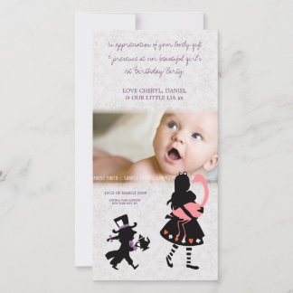 Agradecimento Obrigado Alice no Cartão com fotos de Bebê da Mara