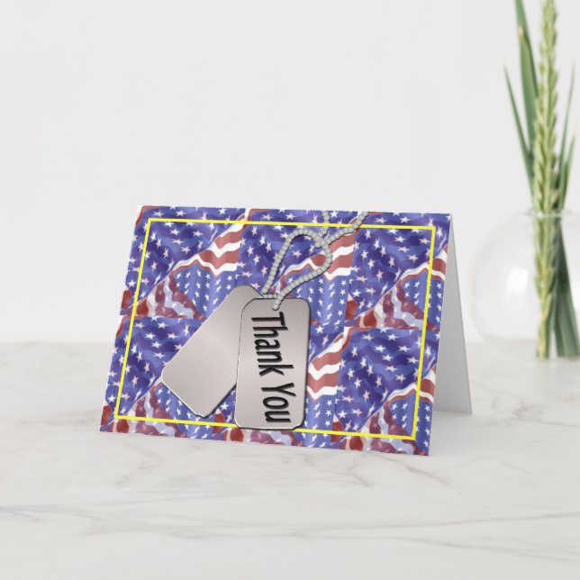 Agradecimento Obrigado Ao Nosso Cartão De Tropas (Frente)