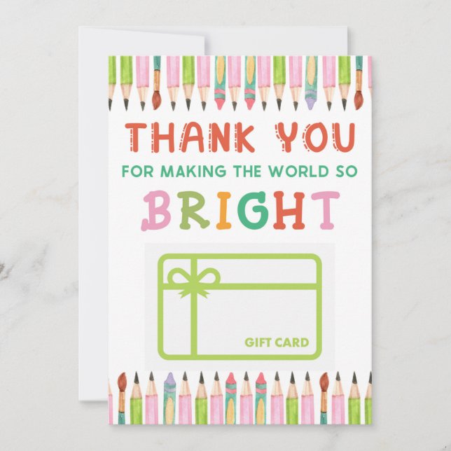 Agradecimento Obrigado, Bright World Gift Titular de Cartão (Frente)