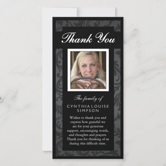 Agradecimento Obrigado Cartão com fotos Personalizado de Foto Pr (Frente)