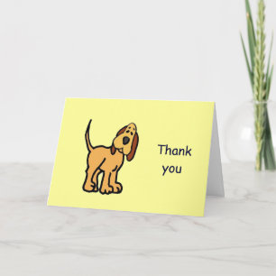 Agradecimento Obrigado cartão de animação de cão
