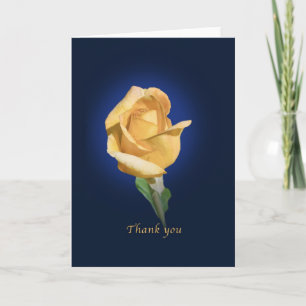 Agradecimento Obrigado, Cartão de Bud Rosa Amarelo
