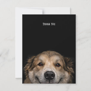 Agradecimento Obrigado, cartão de cão.