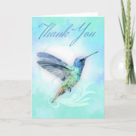 Agradecimento Obrigado - Cartão de Impressão Hummingbird