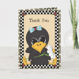 Agradecimento Obrigado Cartão de Saudação Crow