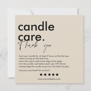 Agradecimento Obrigado, Cartão de visita Moderno do Candcare