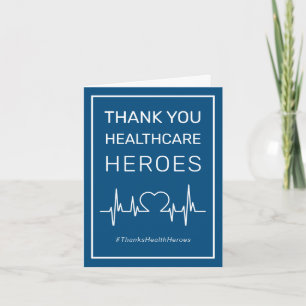 Agradecimento Obrigado Cartão Heroes de Saúde